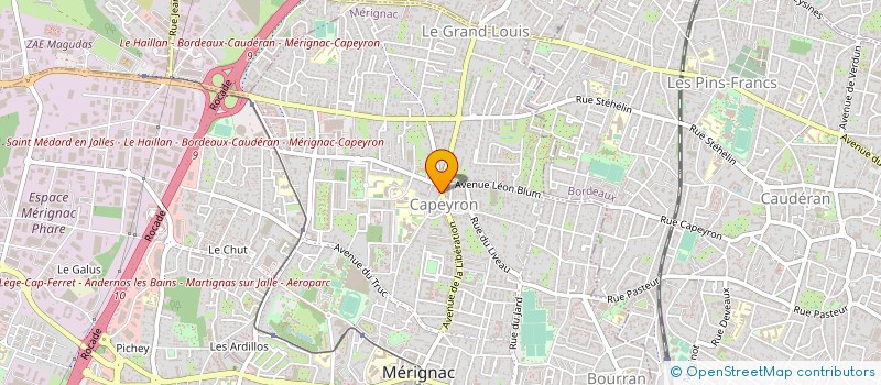 localisation de l'entreprise LES MENUISERIES DE CAPEYRON à MERIGNAC