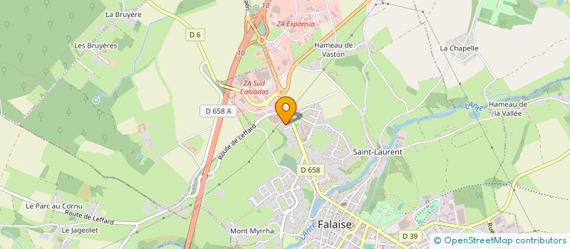 localisation de l'entreprise LES MENUISERIES DE L AVENIR à FALAISE