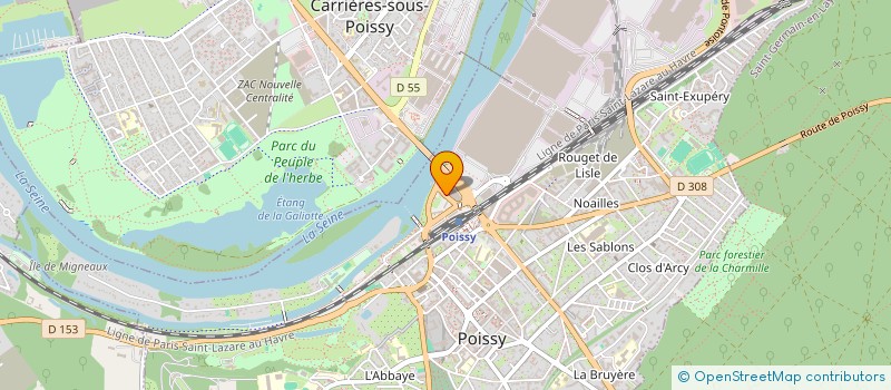 localisation de l'entreprise LES MENUISERIES DE STYLE à POISSY