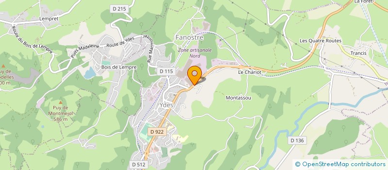 localisation de l'entreprise LES MENUISERIES DU CENTRE à YDES