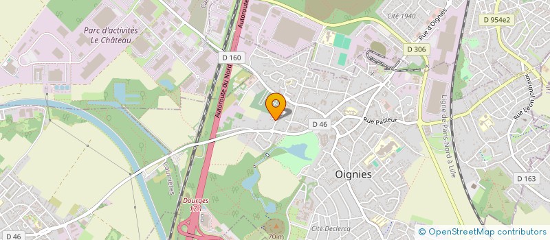 localisation de l'entreprise LES MENUISERIES DU HAUTOIS à OIGNIES