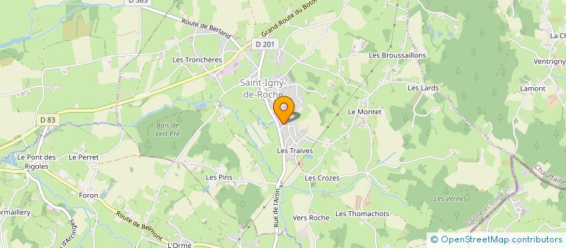 localisation de l'entreprise LES MENUISERIES DUPERRON à SAINT-IGNY-DE-ROCHE