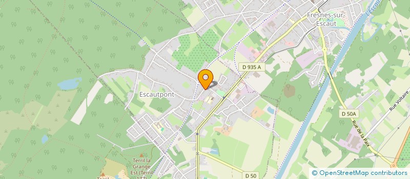 localisation de l'entreprise LES MENUISERIES ESCAUTPONTOISES à ESCAUTPONT