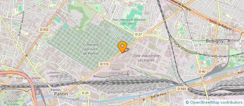 localisation de l'entreprise LES MENUISERIES EUROPEENNES à BOBIGNY