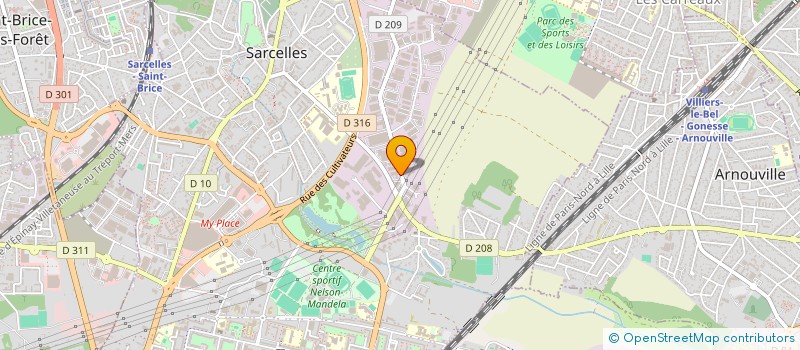 localisation de l'entreprise LES MENUISERIES PROFESSIONNELLES  SARCELLES