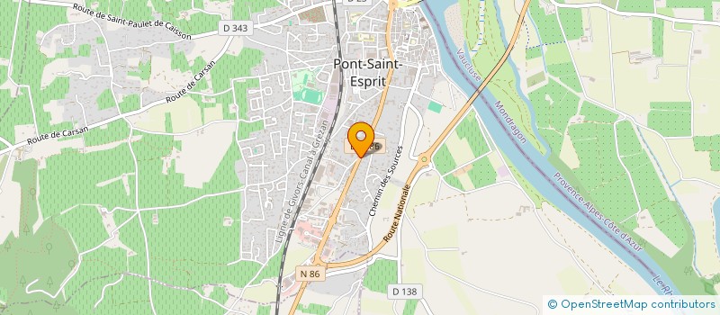 localisation de l'entreprise LES MENUISERIES SPIRIPONTAINES  PONT-SAINT-ESPRIT