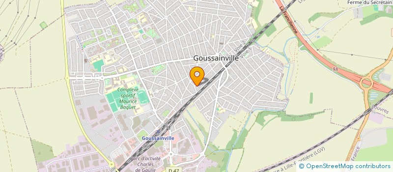 localisation de l'entreprise LES MENUISIERS à GOUSSAINVILLE