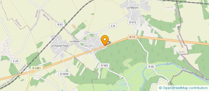 localisation de l'entreprise LES MENUISIERS DE L'OUEST  ACON