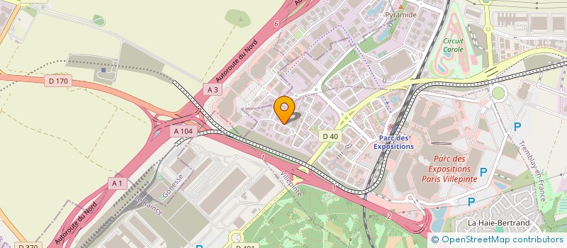 localisation de l'entreprise LES MENUISIERS PARISIENS à VILLEPINTE