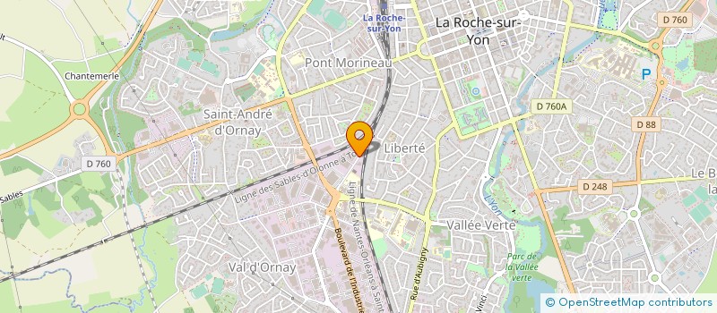 localisation de l'entreprise LES MENUISIERS PARTENAIRES à LA ROCHE-SUR-YON