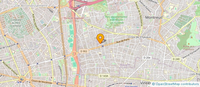 localisation de l'entreprise LES MENUS PLAISIRS  MONTREUIL