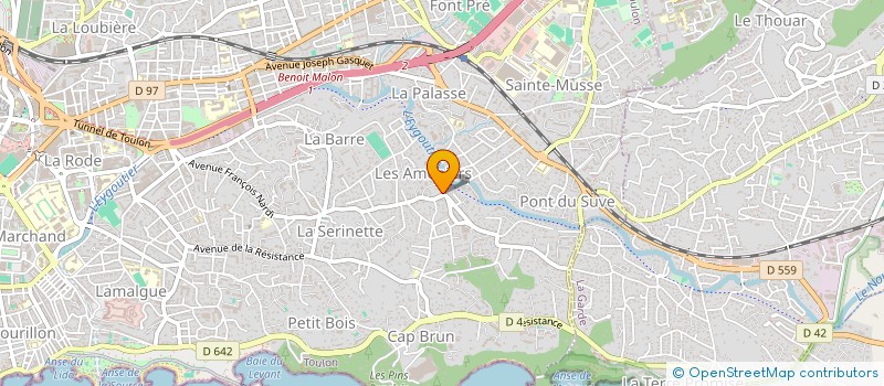 localisation de l'entreprise LES MERCHANDISERS ASSOCIES à TOULON
