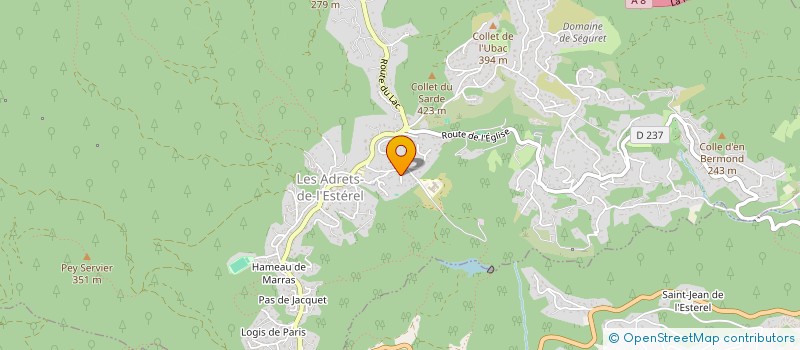 localisation de l'entreprise LES MERCURIALES  LES ADRETS-DE-L'ESTEREL