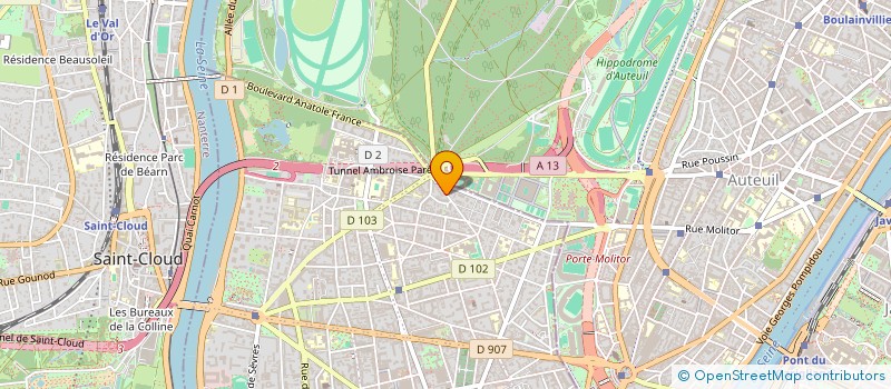 localisation de l'entreprise LES MERIDIENNES à BOULOGNE-BILLANCOURT