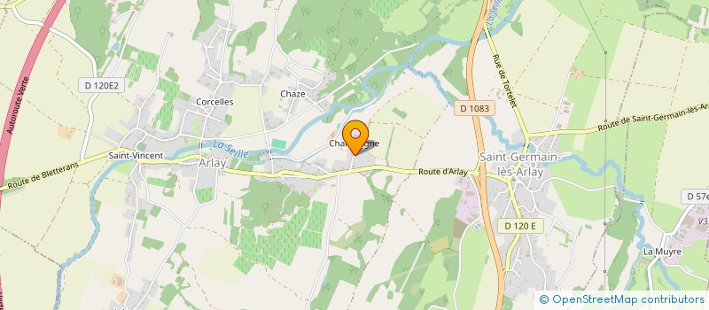 localisation de l'entreprise LES MERRAINS D ARLAY à ARLAY