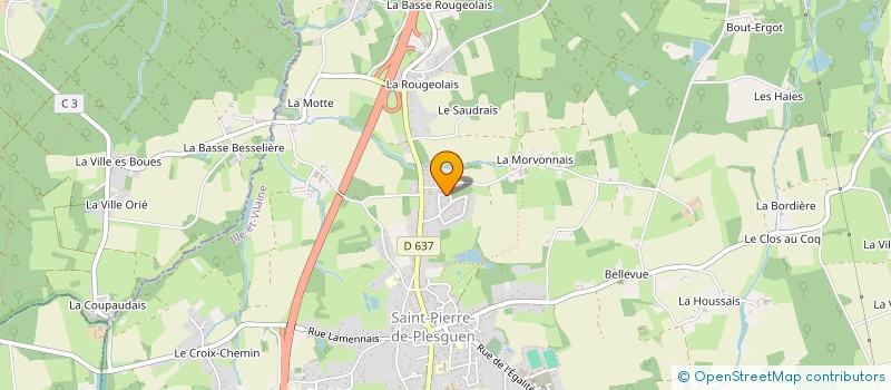 localisation de l'entreprise LES MERVEILLES  MESNIL-ROC'H