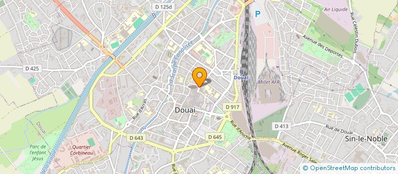localisation de l'entreprise LES MERVEILLES CREATIVES à DOUAI