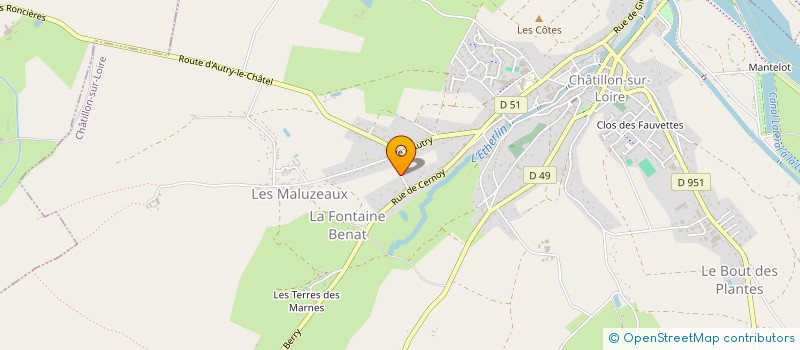 localisation de l'entreprise LES MERVEILLES DE DOMI à CHATILLON-SUR-LOIRE