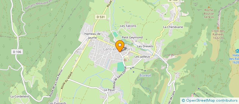 localisation de l'entreprise LES MERVEILLES DE L'ETRE à LANS-EN-VERCORS