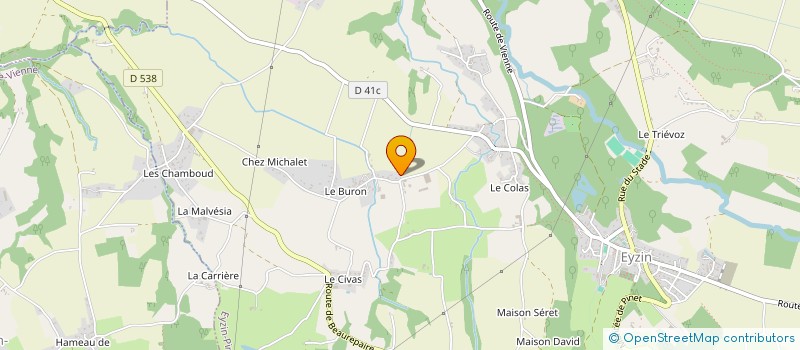 localisation de l'entreprise LES MERVEILLES DE MYFLONEL  EYZIN-PINET