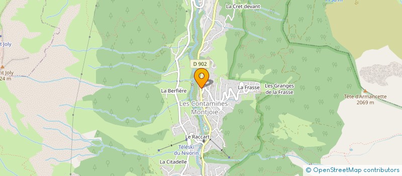 localisation de l'entreprise LES MERVEILLES DU MONT JOLY  LES CONTAMINES-MONTJOIE