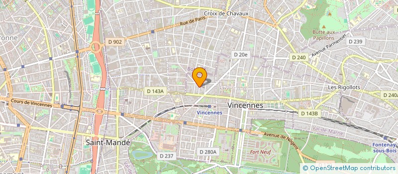 localisation de l'entreprise LES MESANGES à VINCENNES