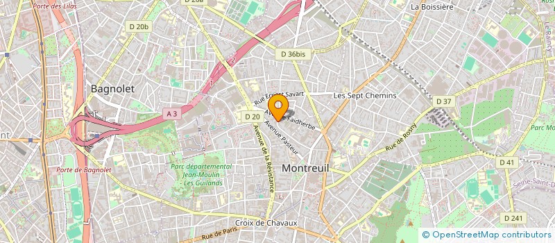 localisation de l'entreprise LES MESANGES à MONTREUIL