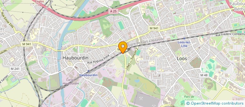 localisation de l'entreprise LES MESANGES  HAUBOURDIN