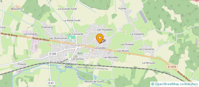 localisation de l'entreprise LES MESANGES à POLLIAT