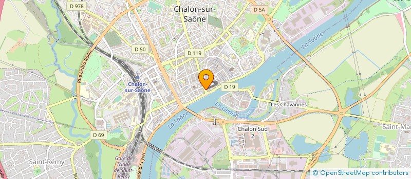 localisation de l'entreprise LES MESSAGERIES à CHALON-SUR-SAONE