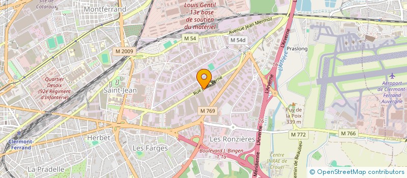 localisation de l'entreprise LES MESSAGERIES  CLERMONT-FERRAND