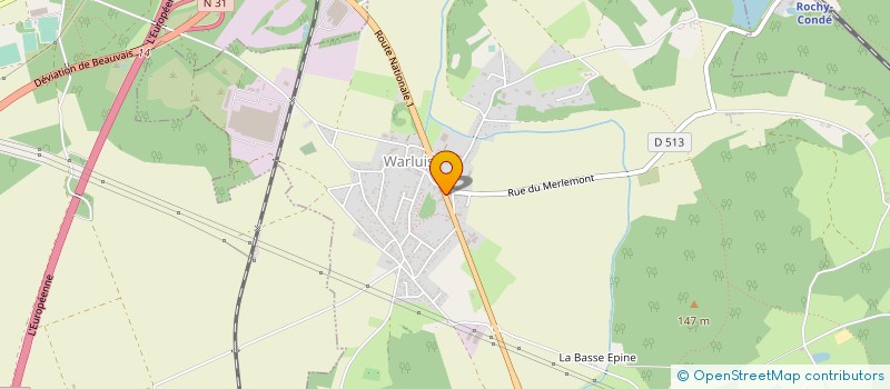 localisation de l'entreprise LES MESSAGERIES BEAUVAISIENNES à WARLUIS