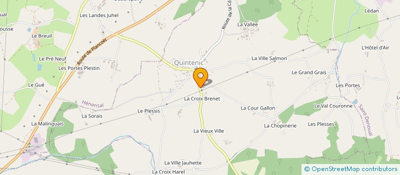 localisation de l'entreprise LES MESSAGERIES BRETONNES  QUINTENIC