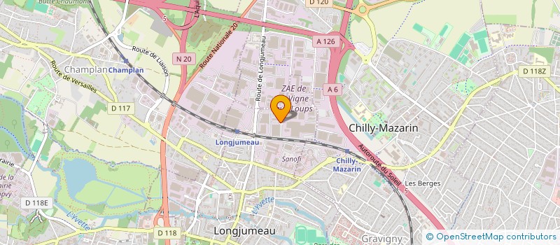localisation de l'entreprise LES MESSAGERIES DE LA PARISIENNE à LONGJUMEAU