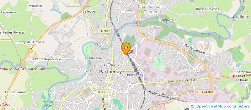 localisation de l'entreprise LES META  PARTHENAY