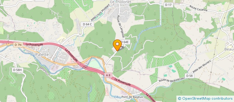 localisation de l'entreprise LES METAIRIES  LE THOLONET