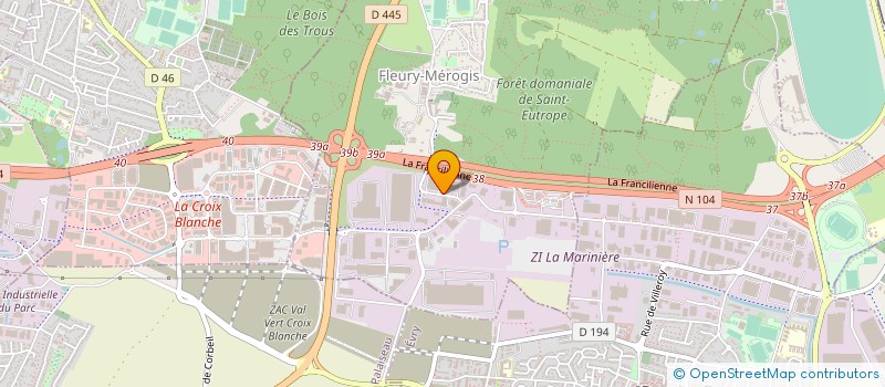 localisation de l'entreprise LES METALLIERS FRANCILIENS à FLEURY-MEROGIS