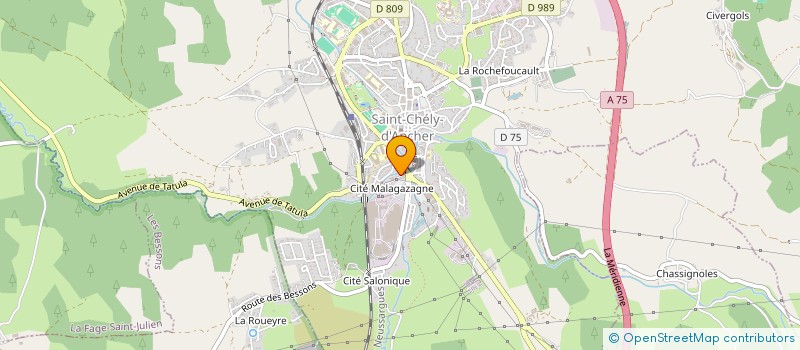 localisation de l'entreprise LES METALLOS  SAINT-CHELY-D'APCHER