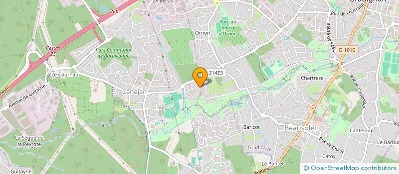 localisation de l'entreprise LES METAMORPHOSES  CANEJAN