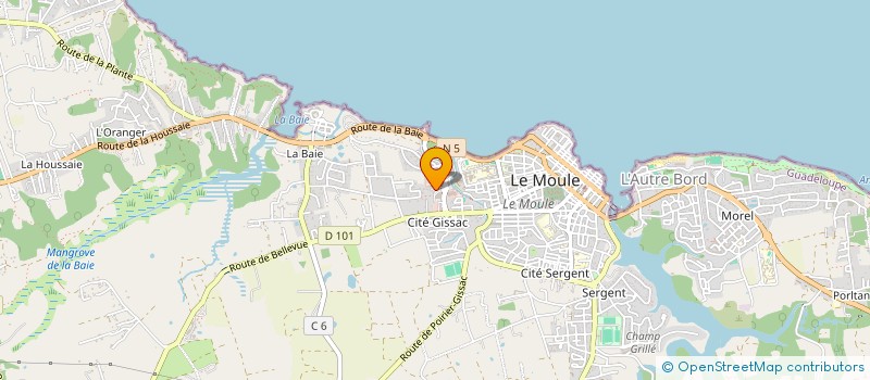 localisation de l'entreprise LES METAUX PRECIEUX ANTILLES à LE MOULE