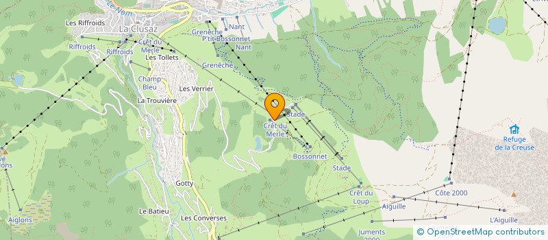 localisation de l'entreprise LES METEORITES à LA CLUSAZ