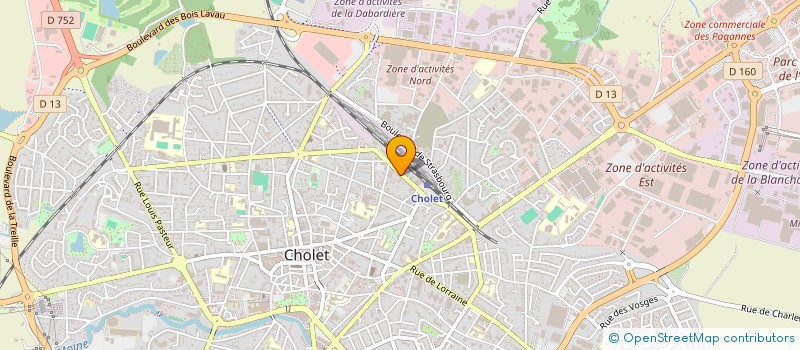 localisation de l'entreprise LES METIERS GRAPHIQUES à CHOLET