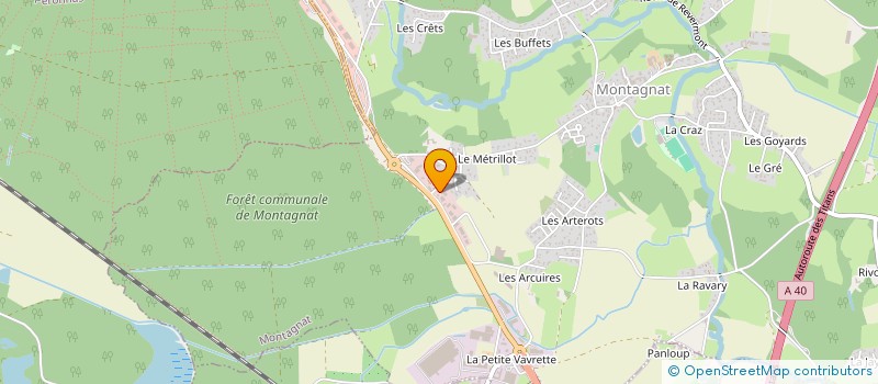 localisation de l'entreprise LES METRILLOTS  MONTAGNAT