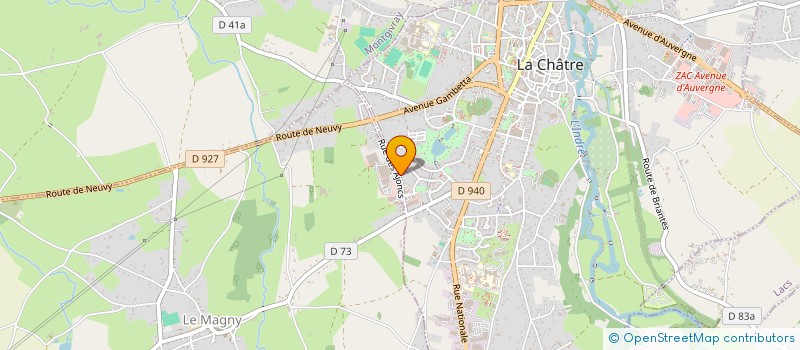localisation de l'entreprise LES MEUBLES D'AURORE à LA CHATRE