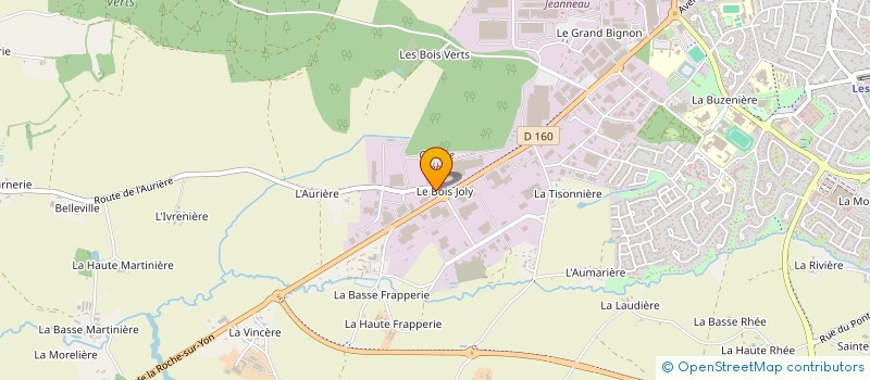 localisation de l'entreprise LES MEUBLES DU BOIS JOLY à LES HERBIERS
