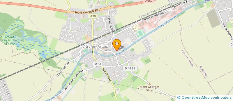 localisation de l'entreprise LES MEULES DES FLANDRES à VITRY-EN-ARTOIS