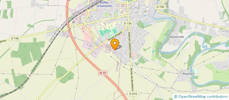 localisation de l'entreprise LES MEUNIERS  RUFFEC