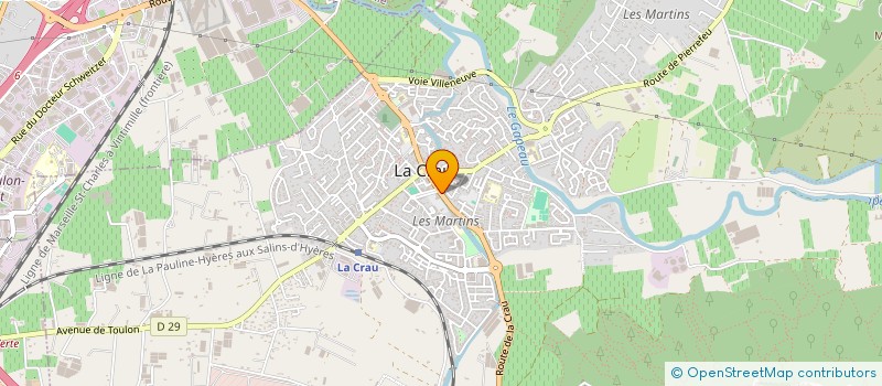 localisation de l'entreprise LES MILLE ET UNE OLIVES  LA CRAU