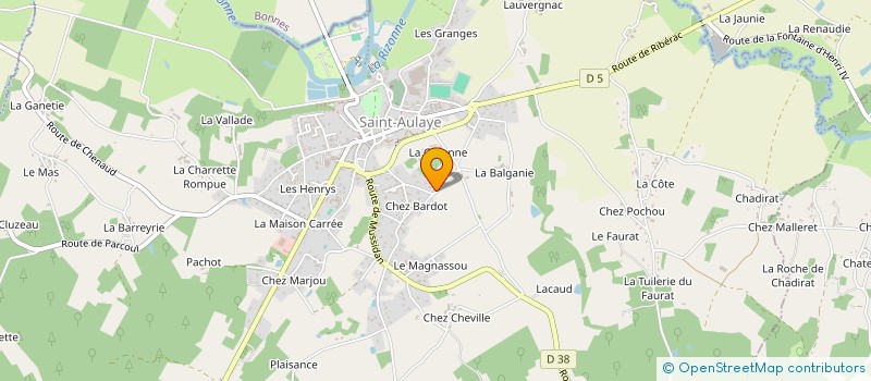 localisation de l'entreprise LES MILLE FEUILLES  SAINT AULAYE-PUYMANGOU