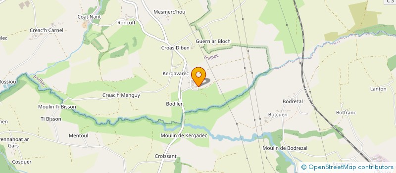 localisation de l'entreprise LES MILLE FEUILLES D'ARMORIQUE  IRVILLAC